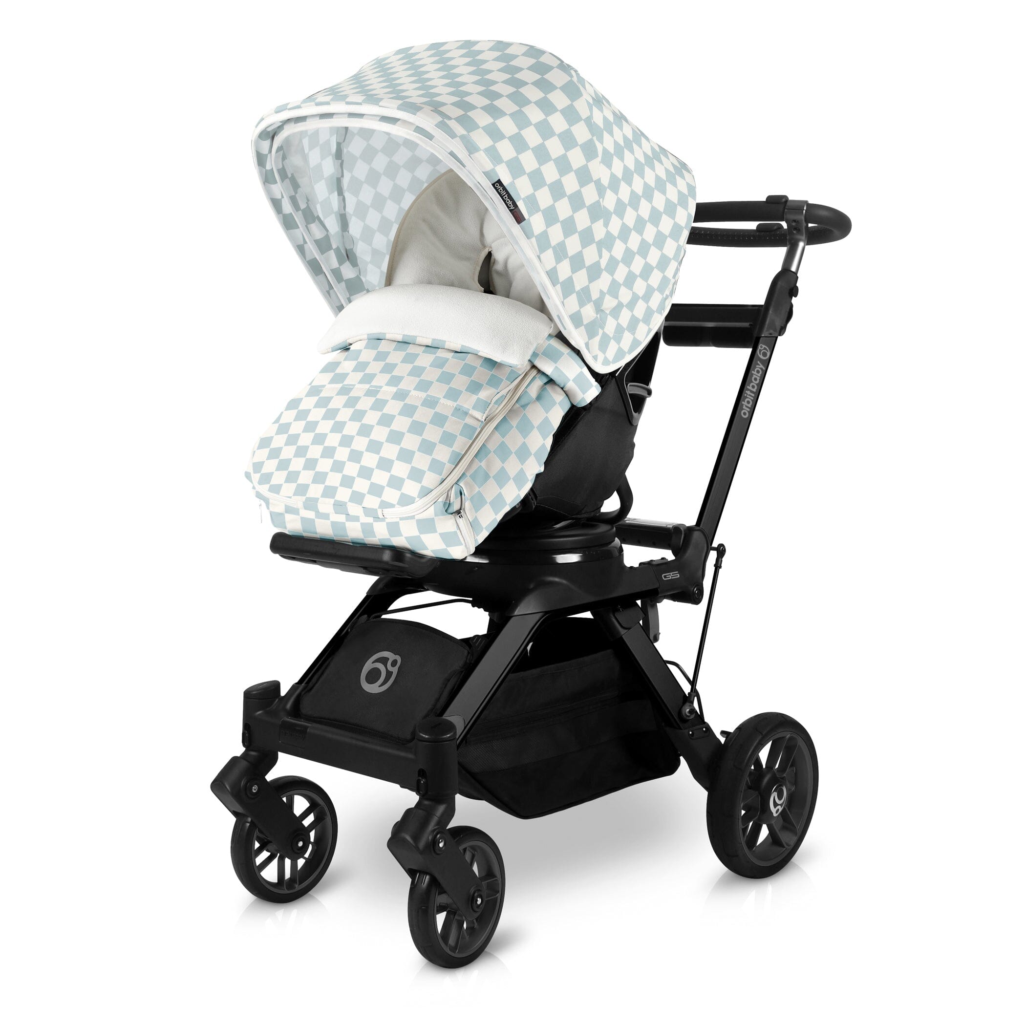 Orbit Baby Stroller Footmuff in Checkered Surf Spray- Strolleria