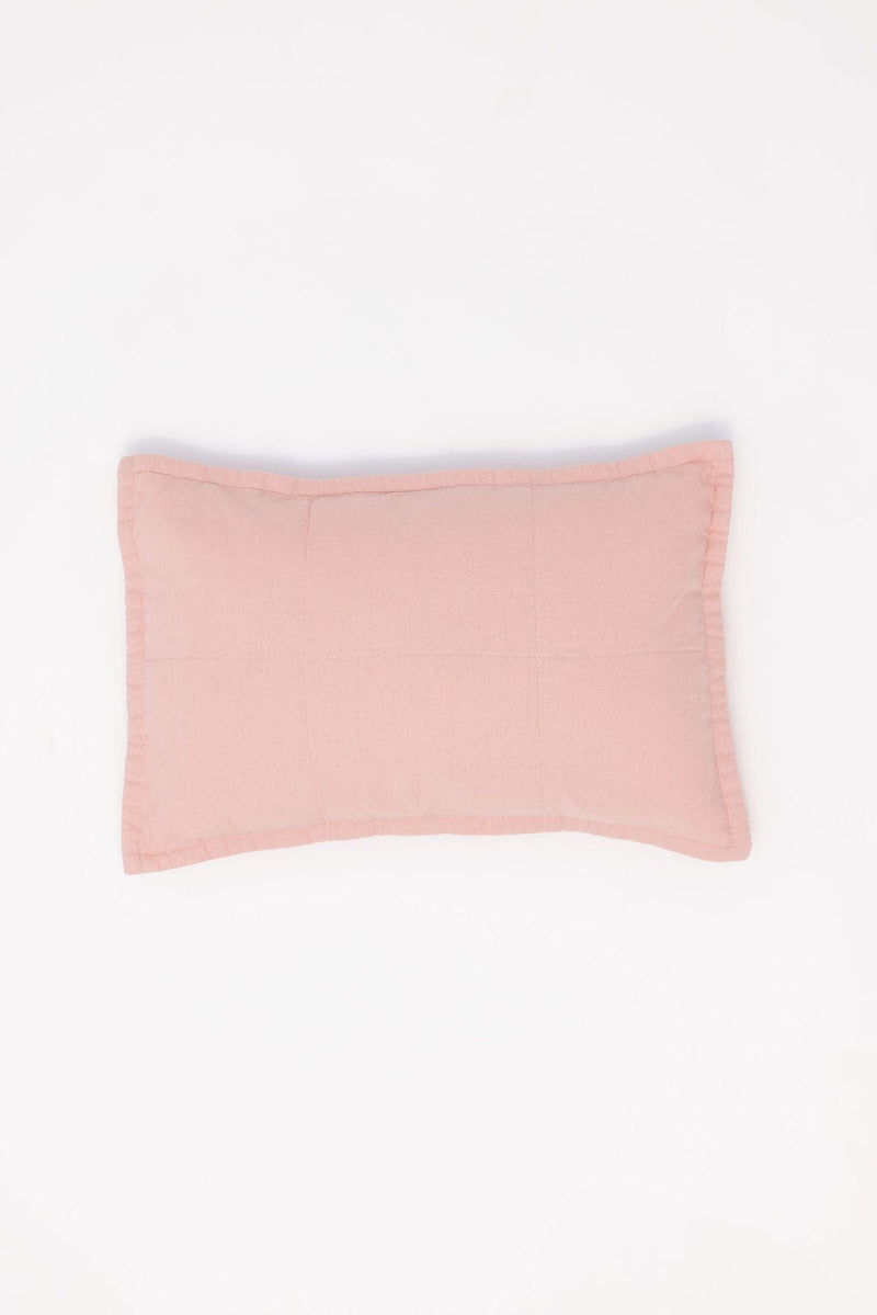WildBird Galah Linen Quilted Sham & Pillow - Dusty Pink