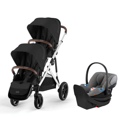 Cybex Gazelle S 2 Double Stroller and Aton G Swivel Travel System