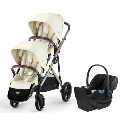 Cybex Gazelle S 2 Double Stroller and Aton G Swivel Travel System