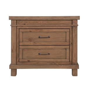 Natural Wood Rowan Nightstand - Front View | Strolleria