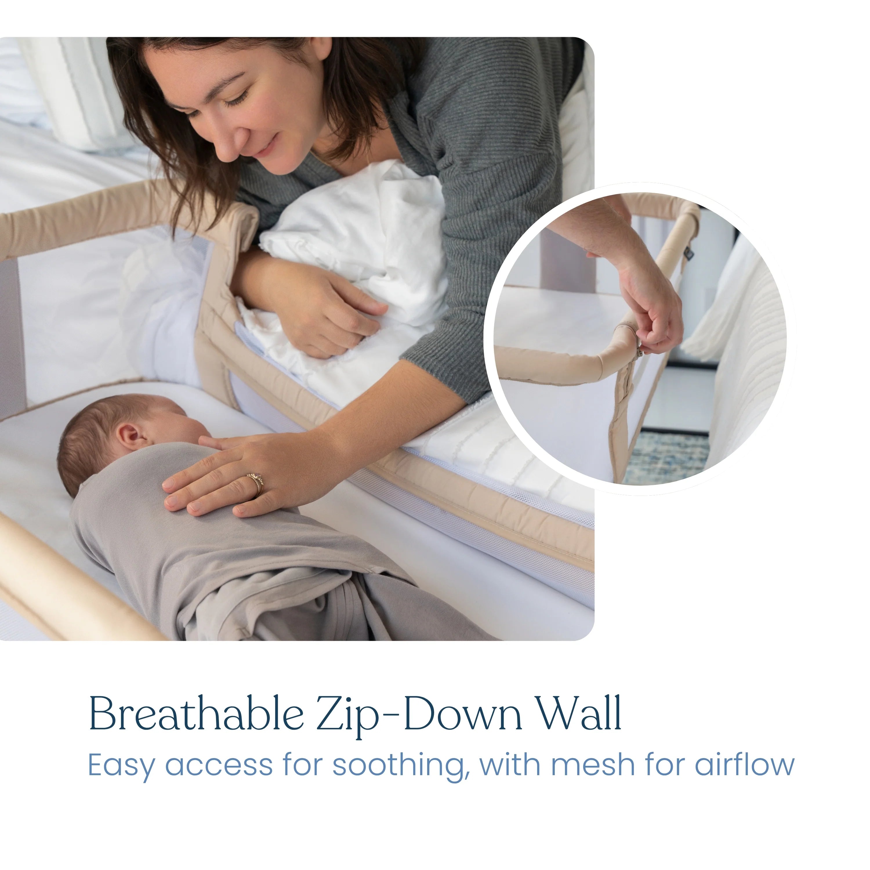 Halo 2-in-1 Bedside Bassinet Sleeper- Strolleria