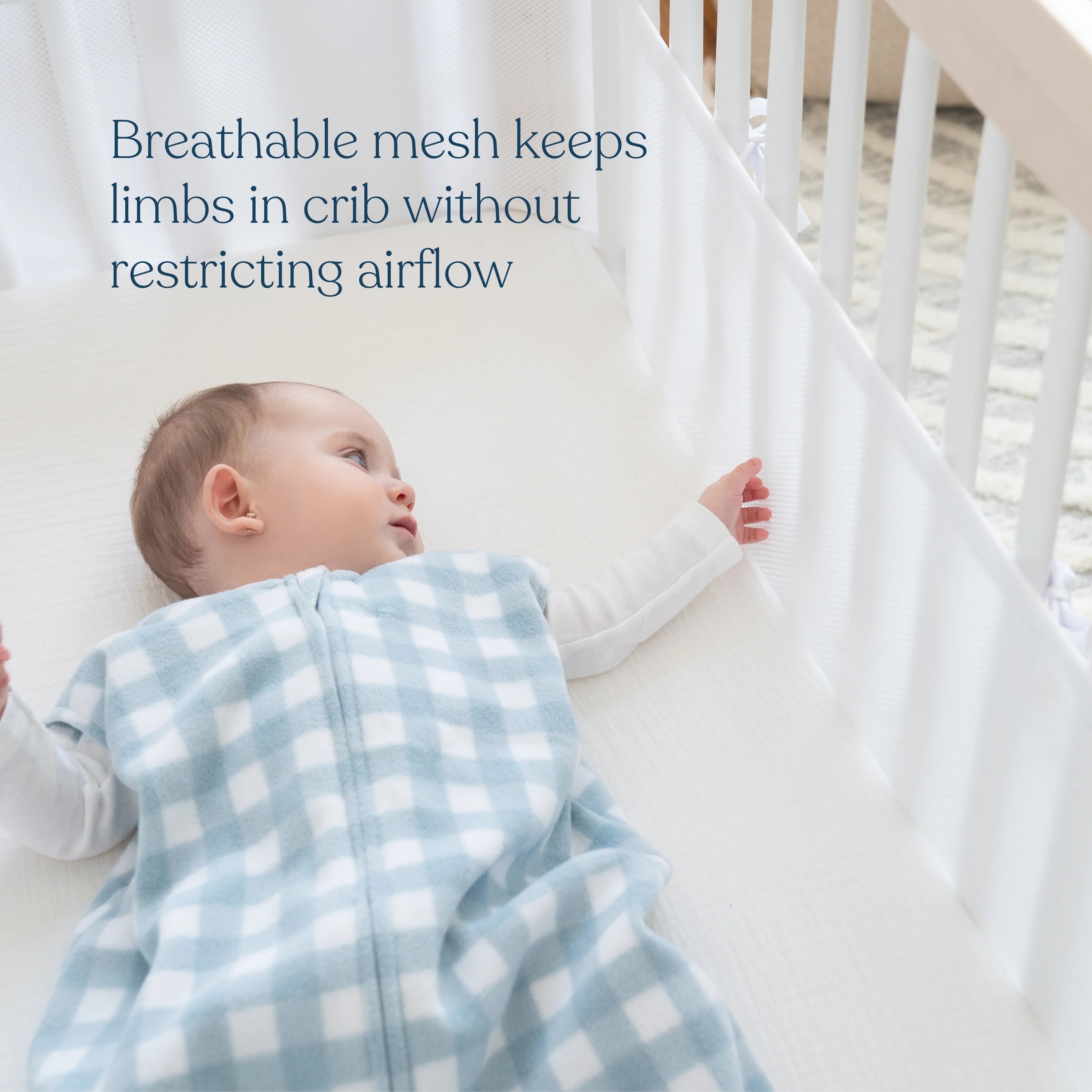 Halo Breathable Mesh Crib Liner for Mini Crib- Strolleria
