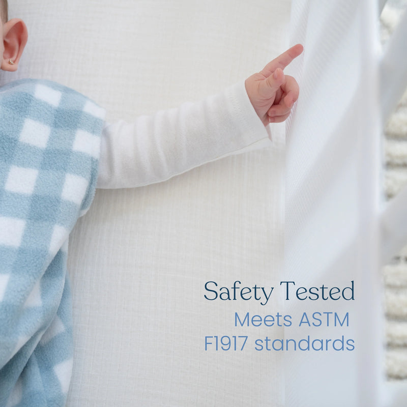 Halo Breathable Mesh Crib Liner for Full Sized Solid End Crib - White- Strolleria