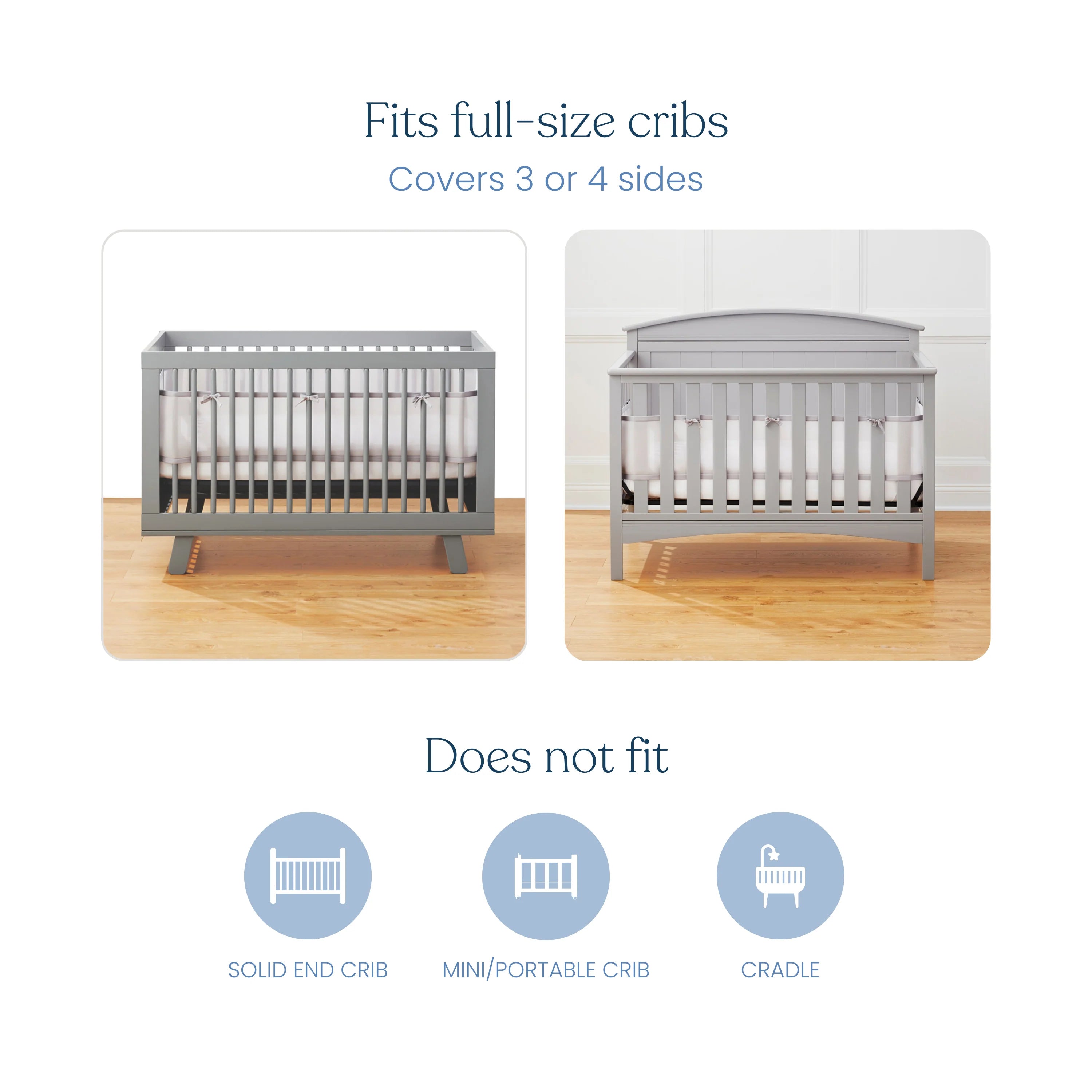 Halo Breathable Mesh Crib Liner for Full Sized Crib- Strolleria