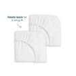 Halo Mini Crib Sheet 100% Cotton 2-Pack - White - Bambi Baby
