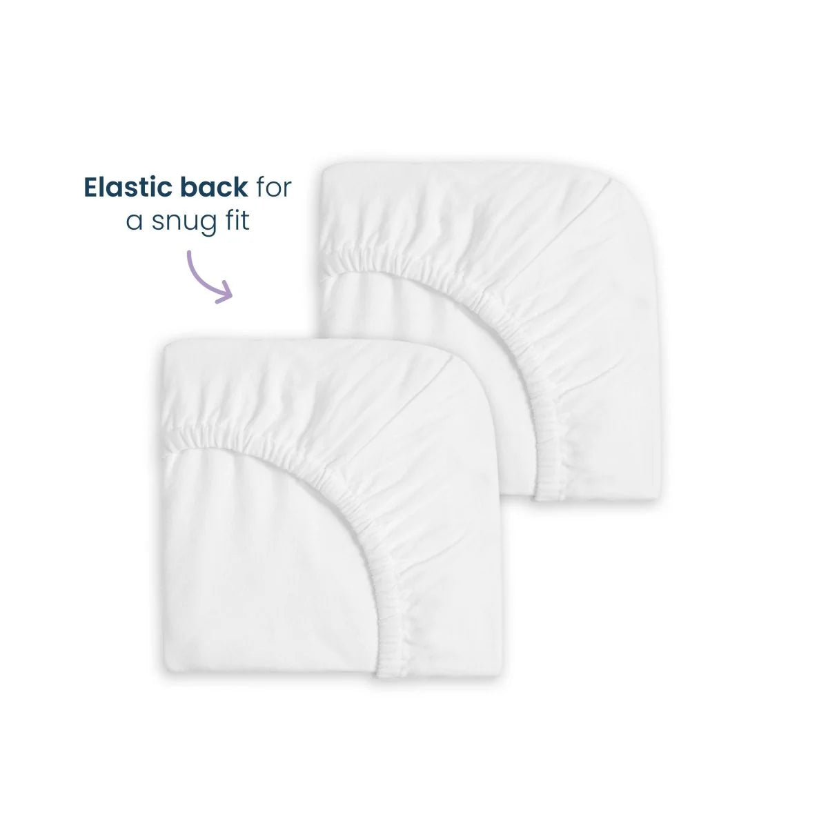 Halo Mini Crib Sheet 100% Cotton 2-Pack - White- Strolleria