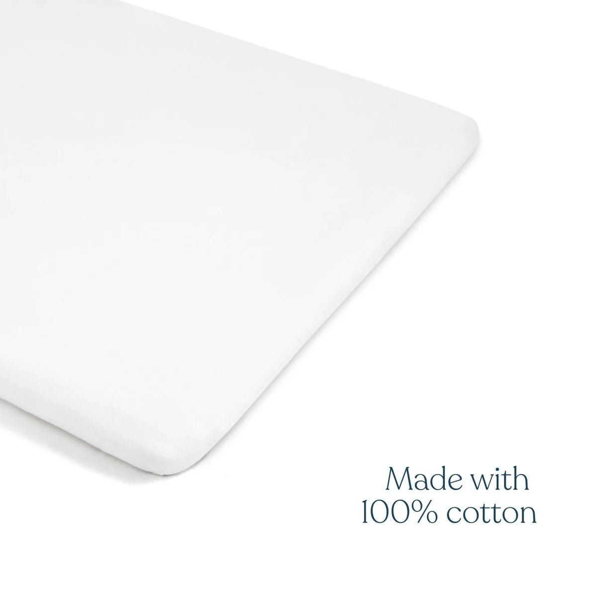 Halo Mini Crib Sheet 100% Cotton 2-Pack - White- Strolleria