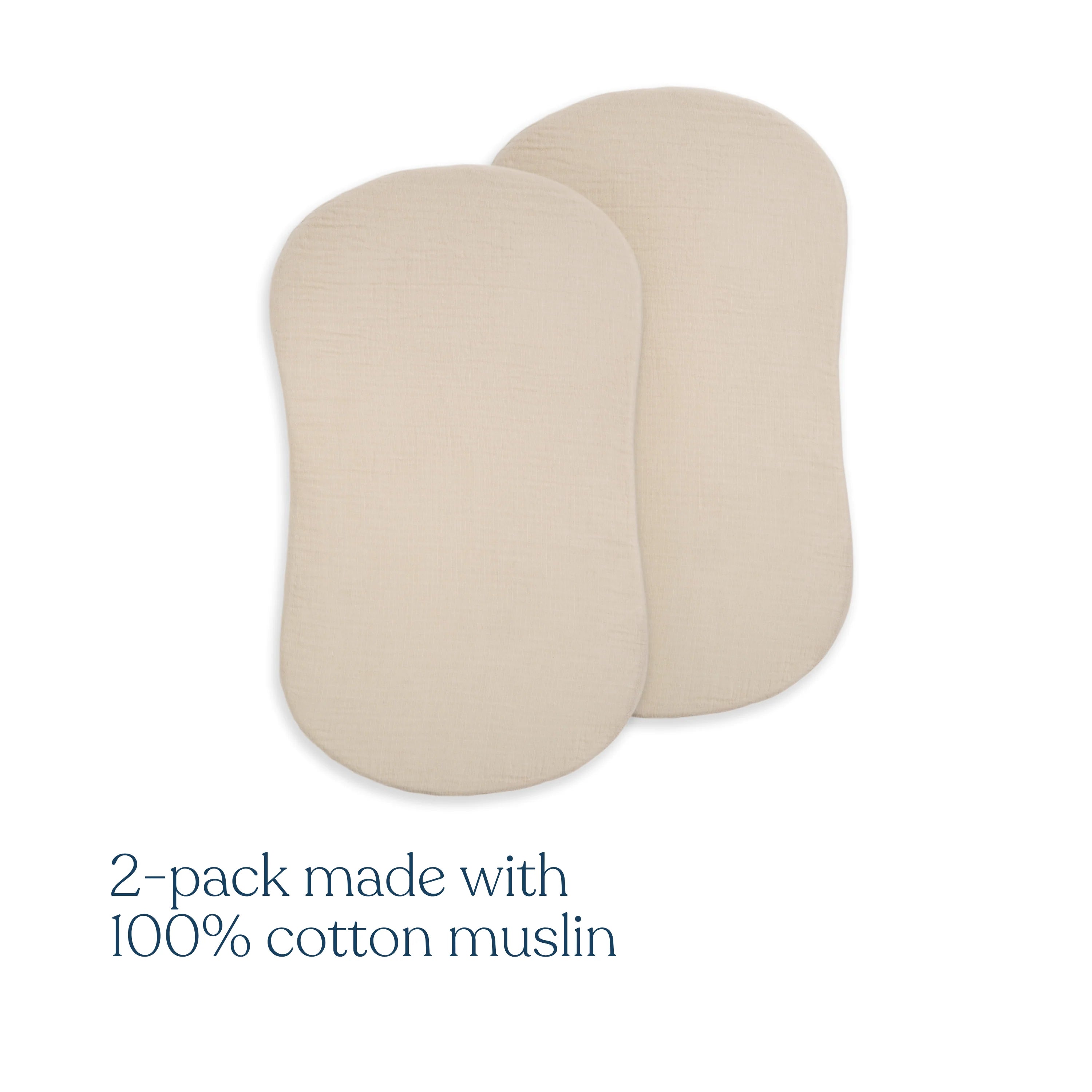 Halo BassiNest Fitted Sheet 100% Organic Cotton 2-Pack- Strolleria