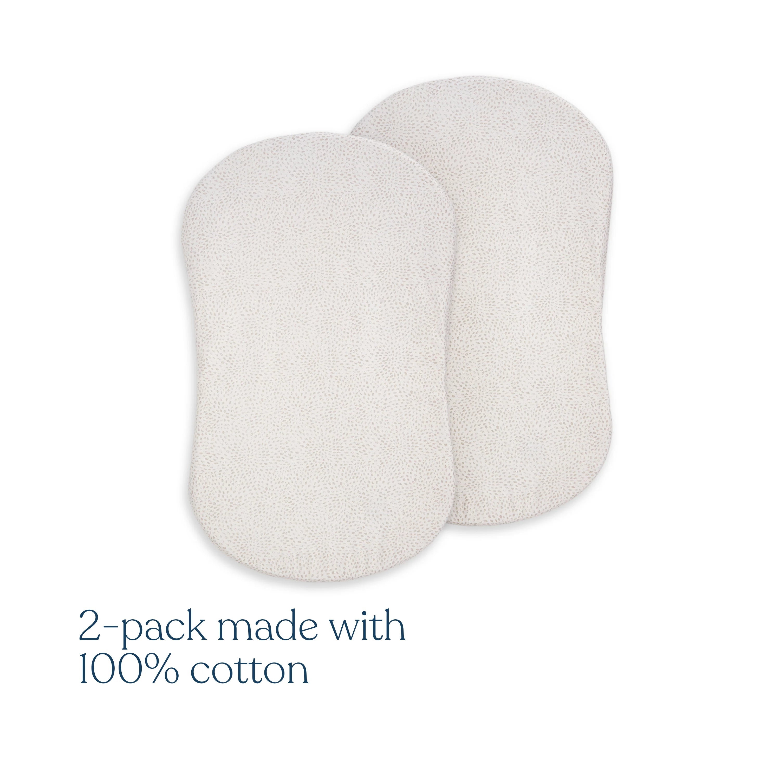 Halo BassiNest Fitted Sheet 100% Organic Cotton 2-Pack- Strolleria