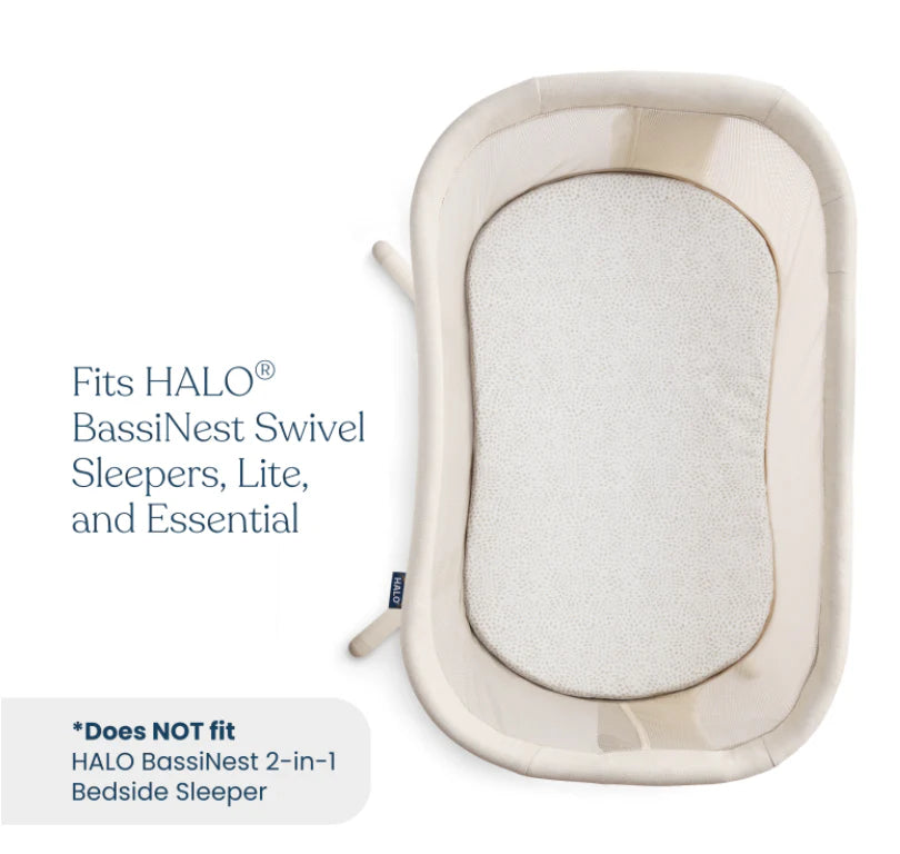 Halo BassiNest Fitted Sheet 100% Organic Cotton 2-Pack- Strolleria