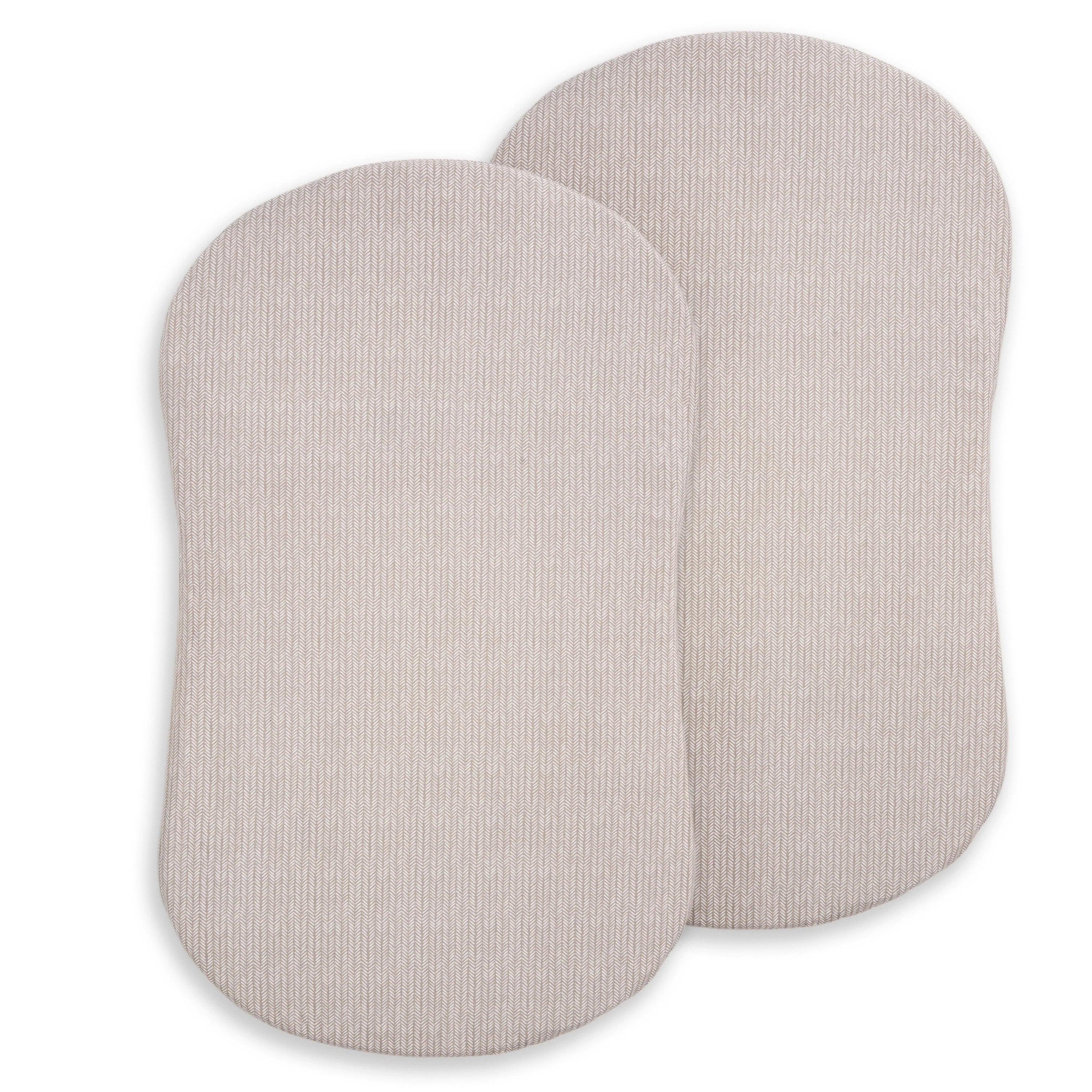 Halo BassiNest Fitted Sheet 100% Organic Cotton 2-Pack- Strolleria