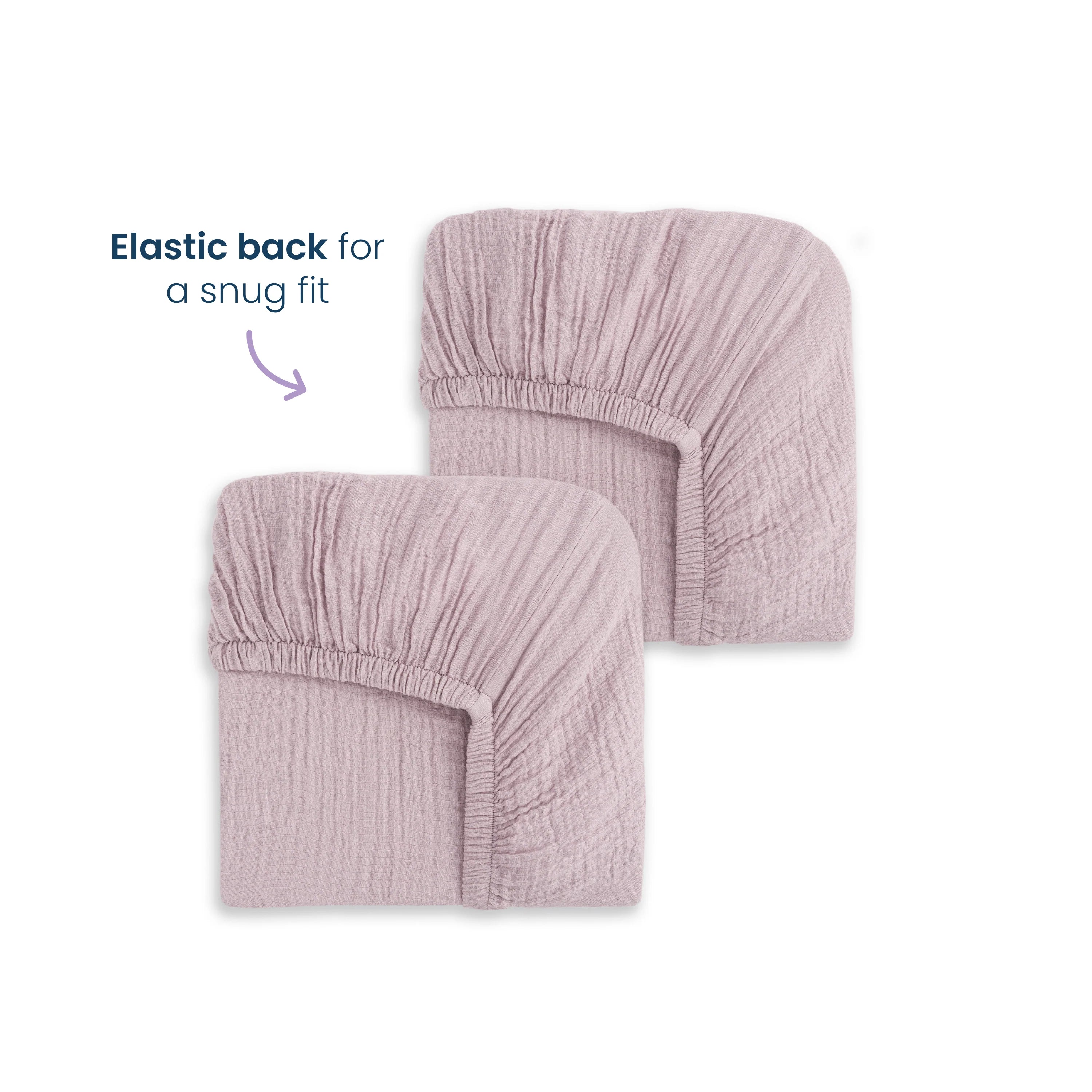 Halo Fitted Crib Sheets 100% Organic Cotton Muslin 2 Pack- Strolleria