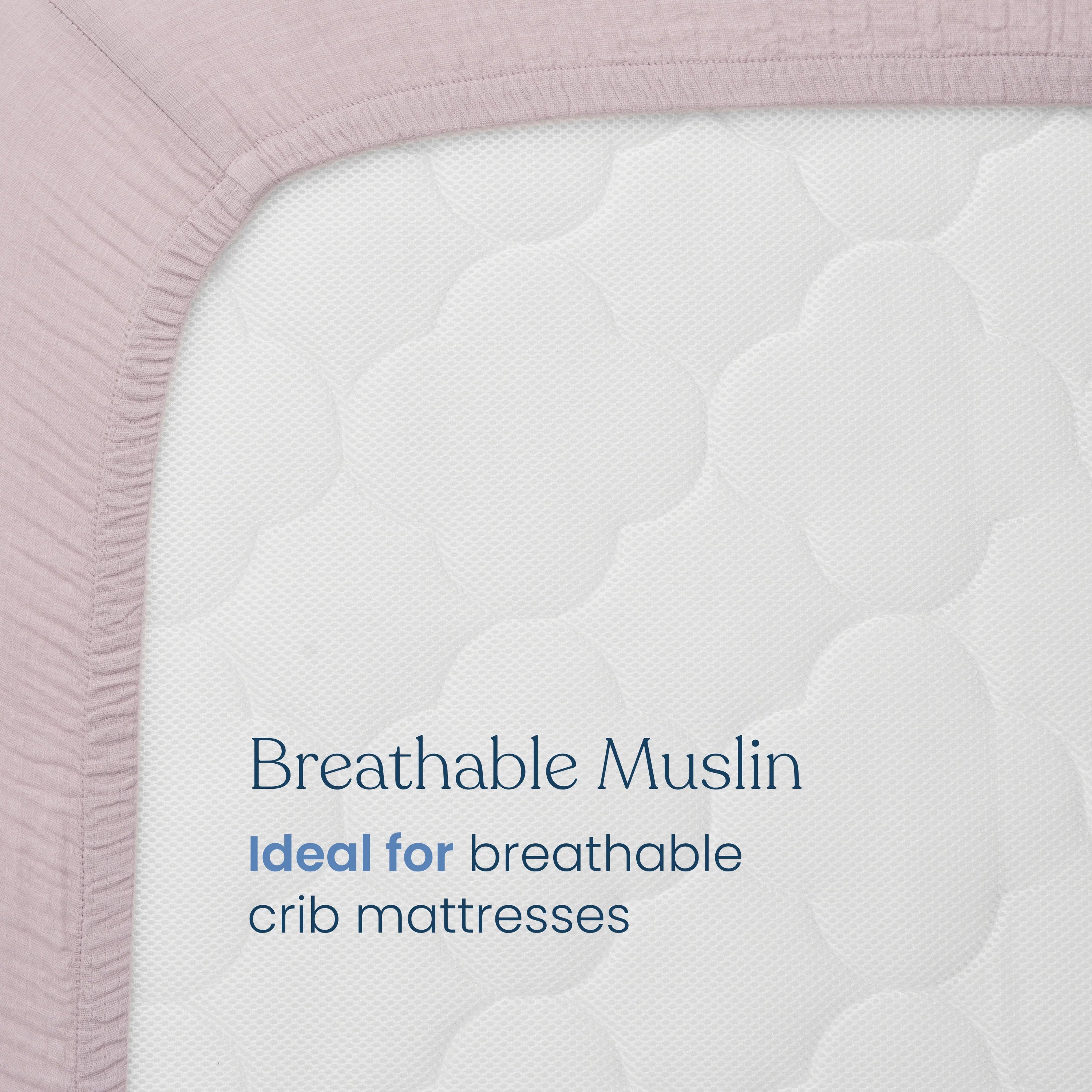 Halo Fitted Crib Sheets 100% Organic Cotton Muslin 2 Pack- Strolleria