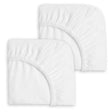 Halo Mini Crib Sheet 100% Cotton 2-Pack - White - Bambi Baby