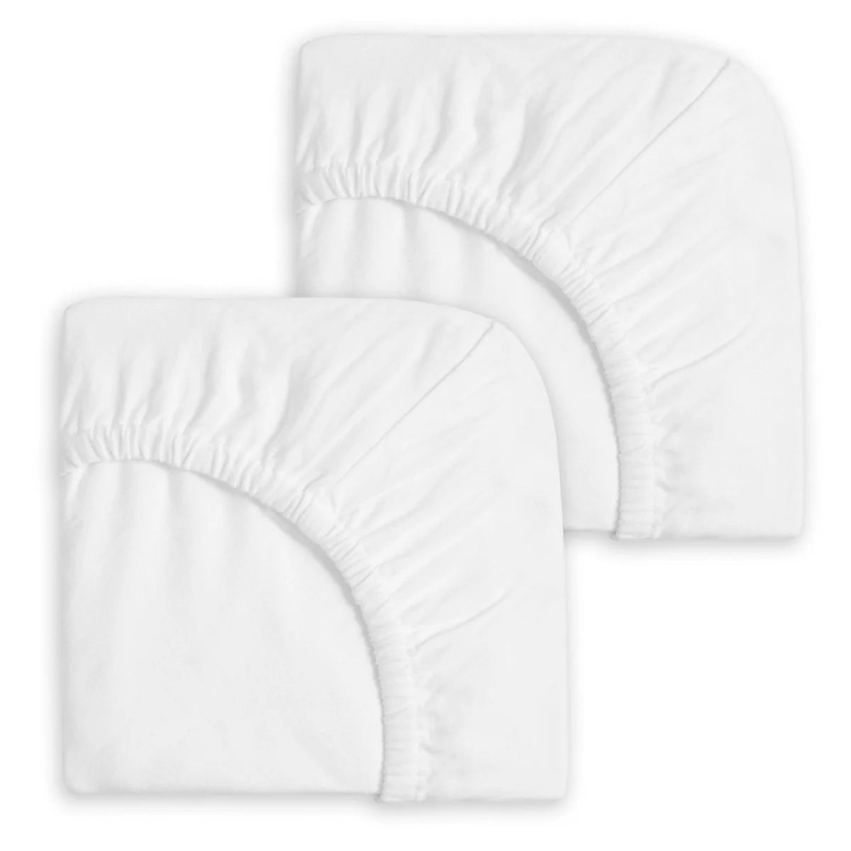Halo Mini Crib Sheet 100% Cotton 2-Pack - White- Strolleria