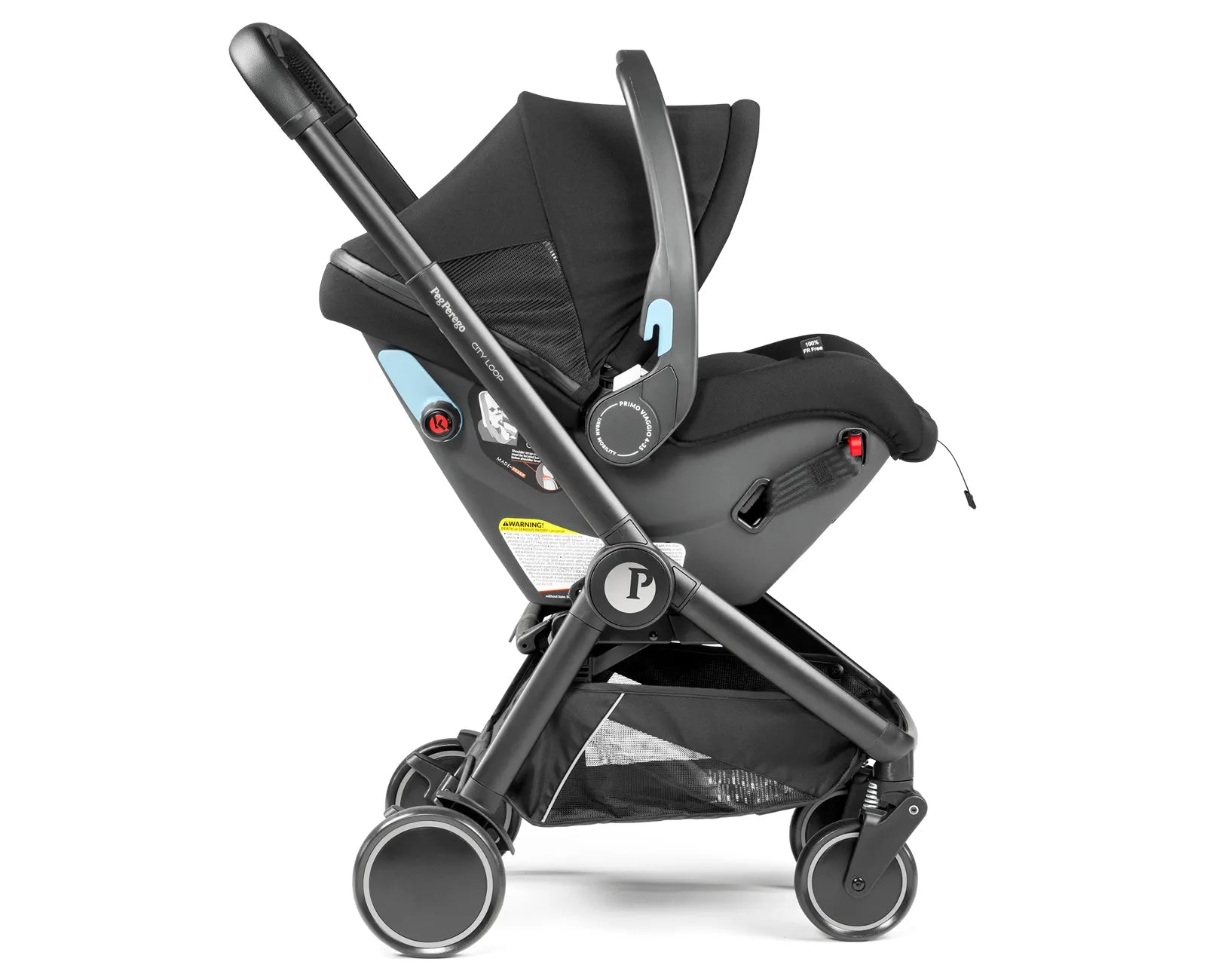 PEG City Loop + Urban Mobility Infant Car Seat and Stroller Combo - True Black- Strolleria