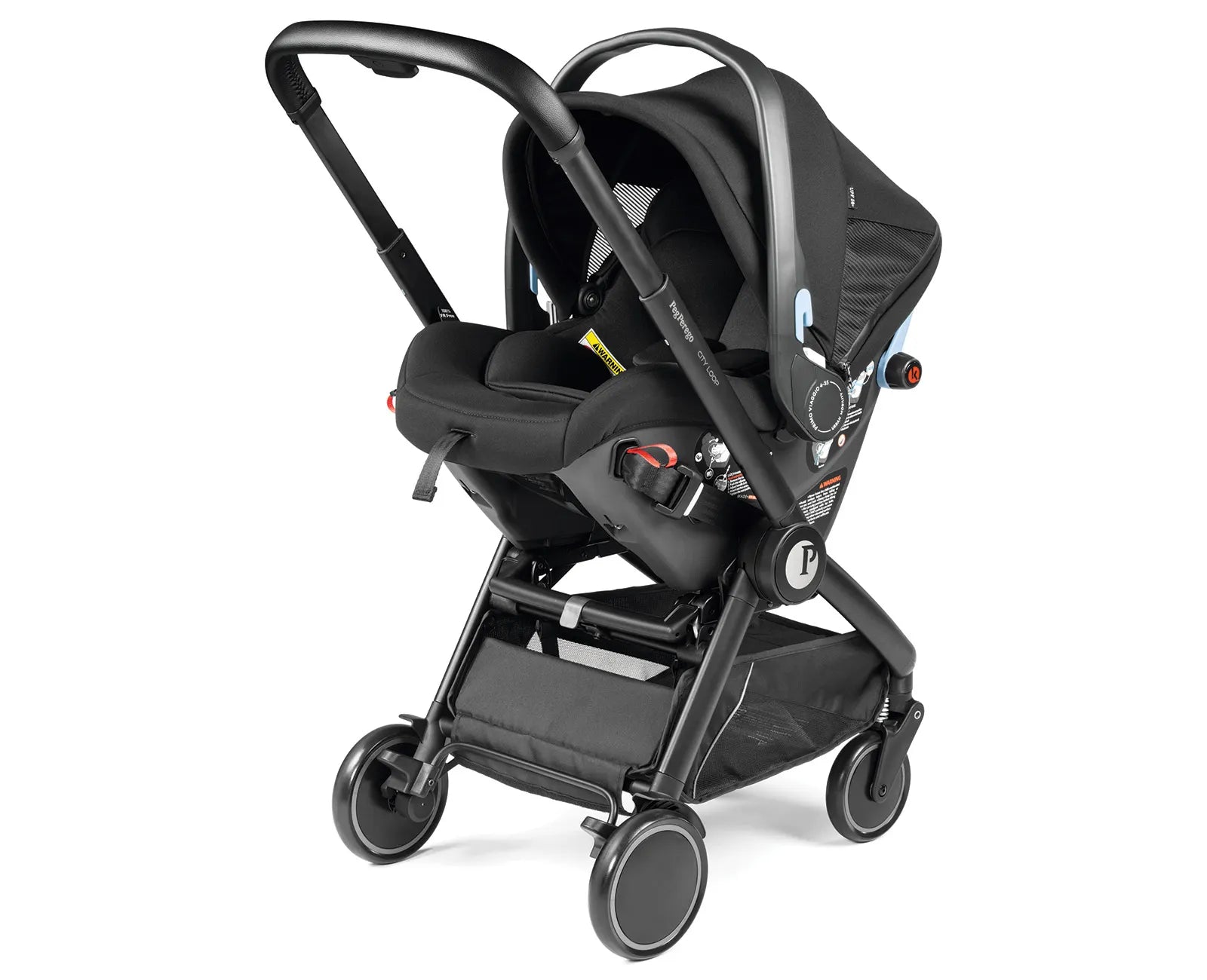 PEG City Loop + Urban Mobility Infant Car Seat and Stroller Combo - True Black- Strolleria