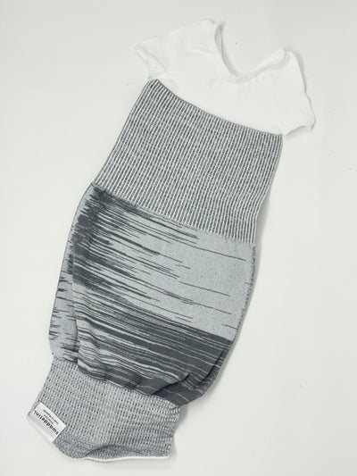 Swaddelini Grey Arms Out™ Short Sleeve Sleep Sack