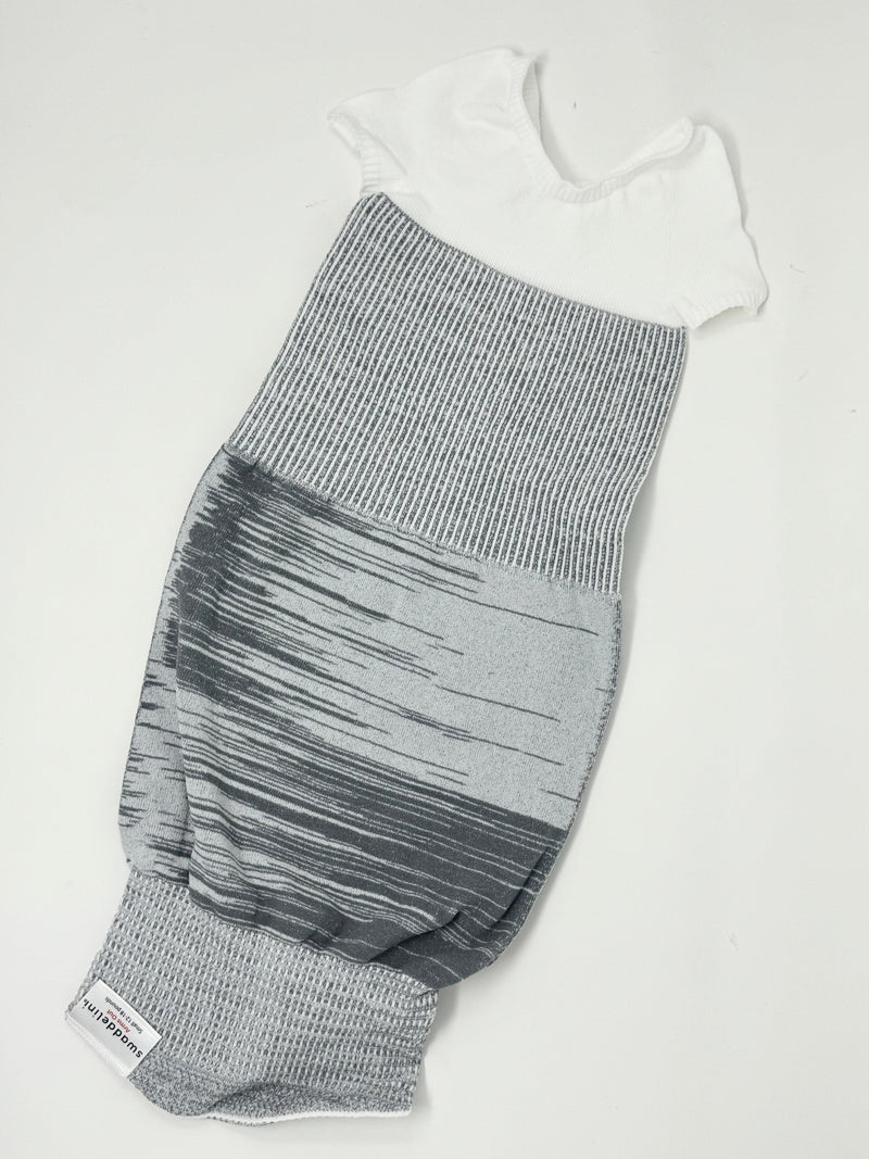 Swaddelini Grey Arms Out™ Short Sleeve Sleep Sack