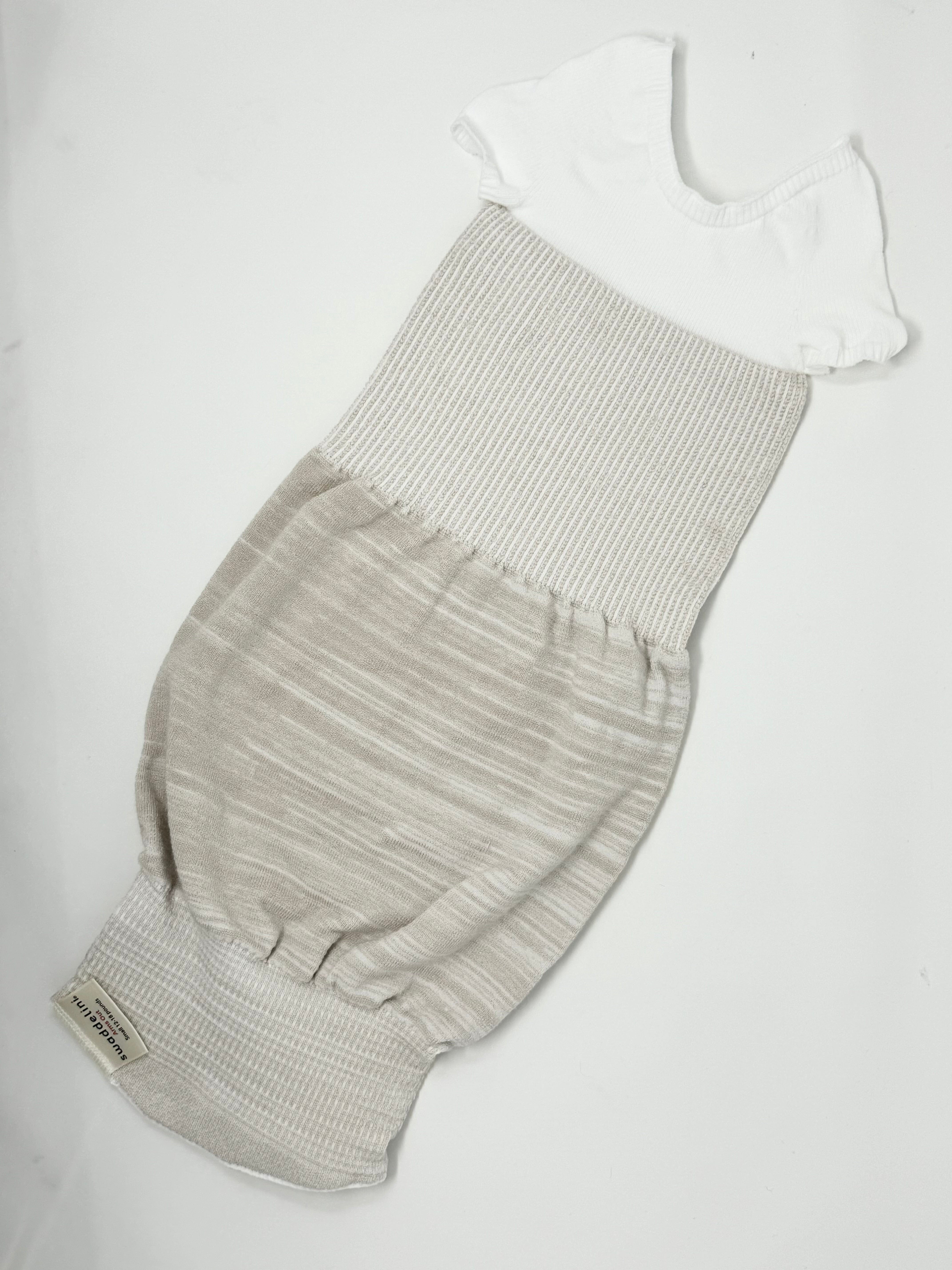 Swaddelini Bamboo Blend Beige Arms Out™ Short Sleeve Sleep Sack- Strolleria
