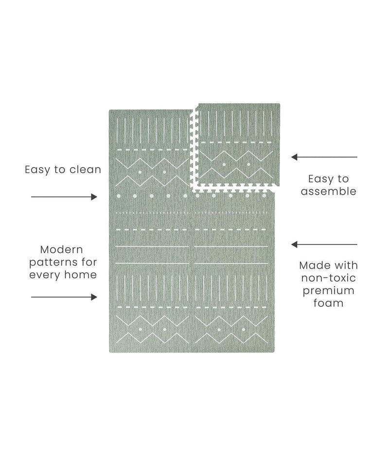 Toddlekind USA Haven Playmat In Berber - Moss