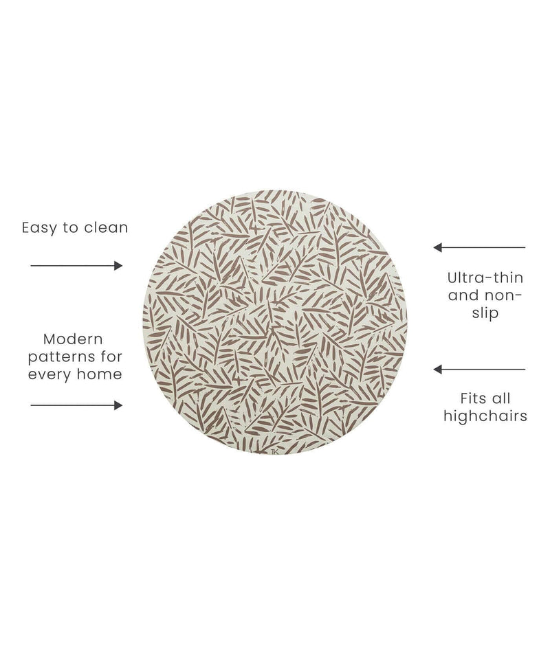 Toddlekind USA Splat Mat | Ocean Leaves - Tan