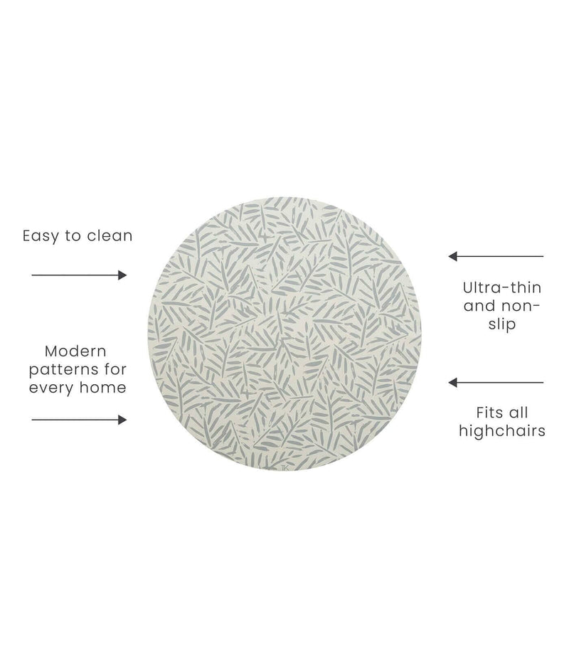 Toddlekind USA Splat Mat | Ocean Leaves - Stone
