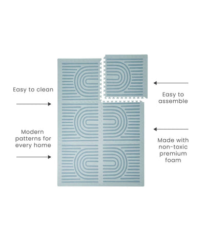 Toddlekind USA Haven Playmat In Linear - Mineral