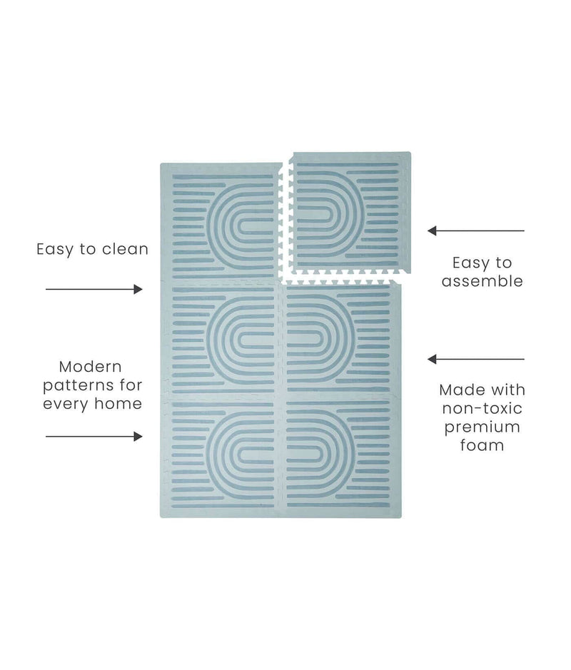 Toddlekind USA Haven Playmat In Linear - Mineral