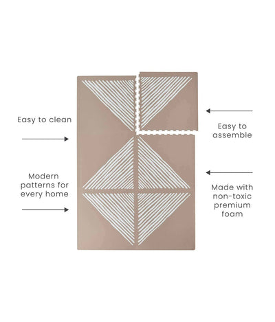 Toddlekind USA Haven Playmat in Sandy Lines - Tan