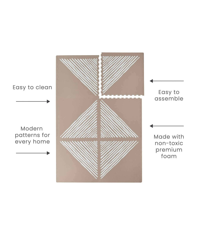 Toddlekind USA Haven Playmat in Sandy Lines - Tan