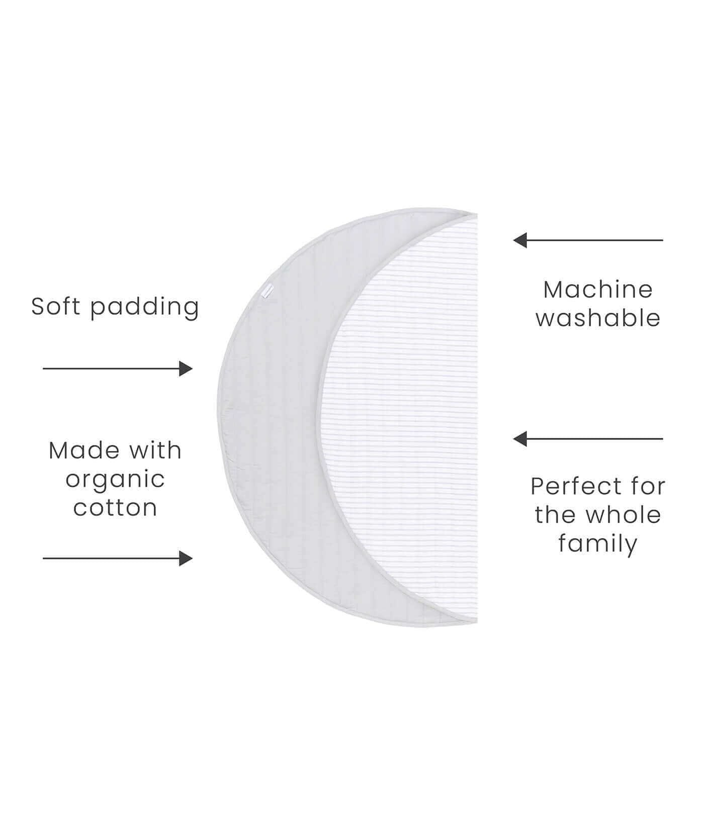 Toddlekind USA Snuggle Mat In Stripes - Stone- Strolleria