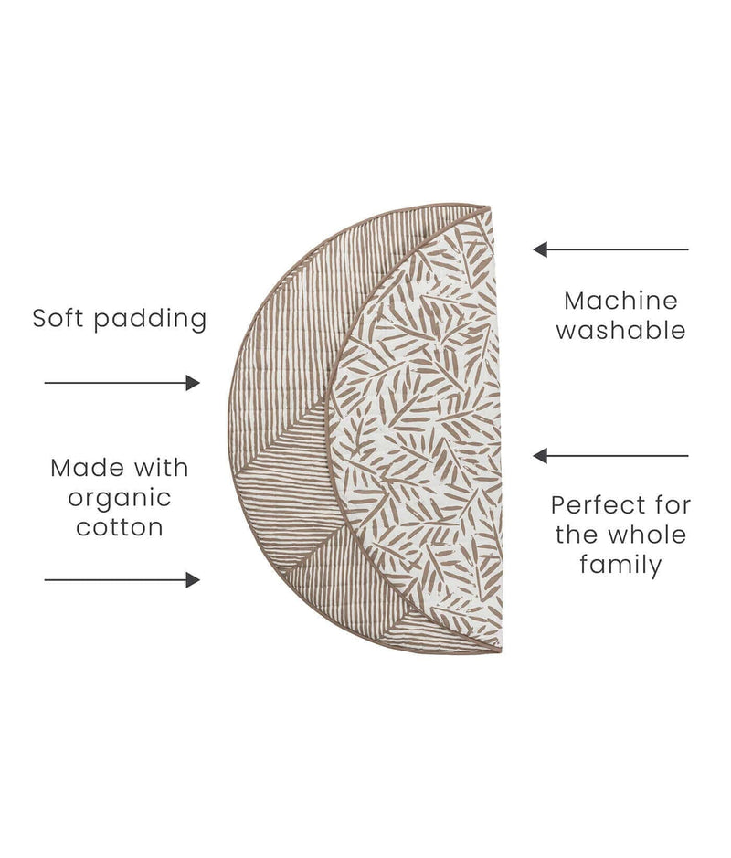 Toddlekind USA Snuggle Mat In Leaves - Tan