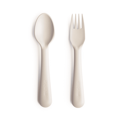 Mushie Dinnerware Fork and Spoon Set