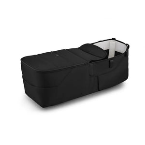 Heritage Black Bugaboo Donkey 6 Twin Bassinet Fabric Complete - Angled View Open | Strolleria