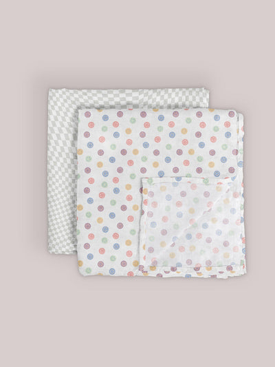 JuJuBe Swaddle Blanket Set - Happy Baby Vibes