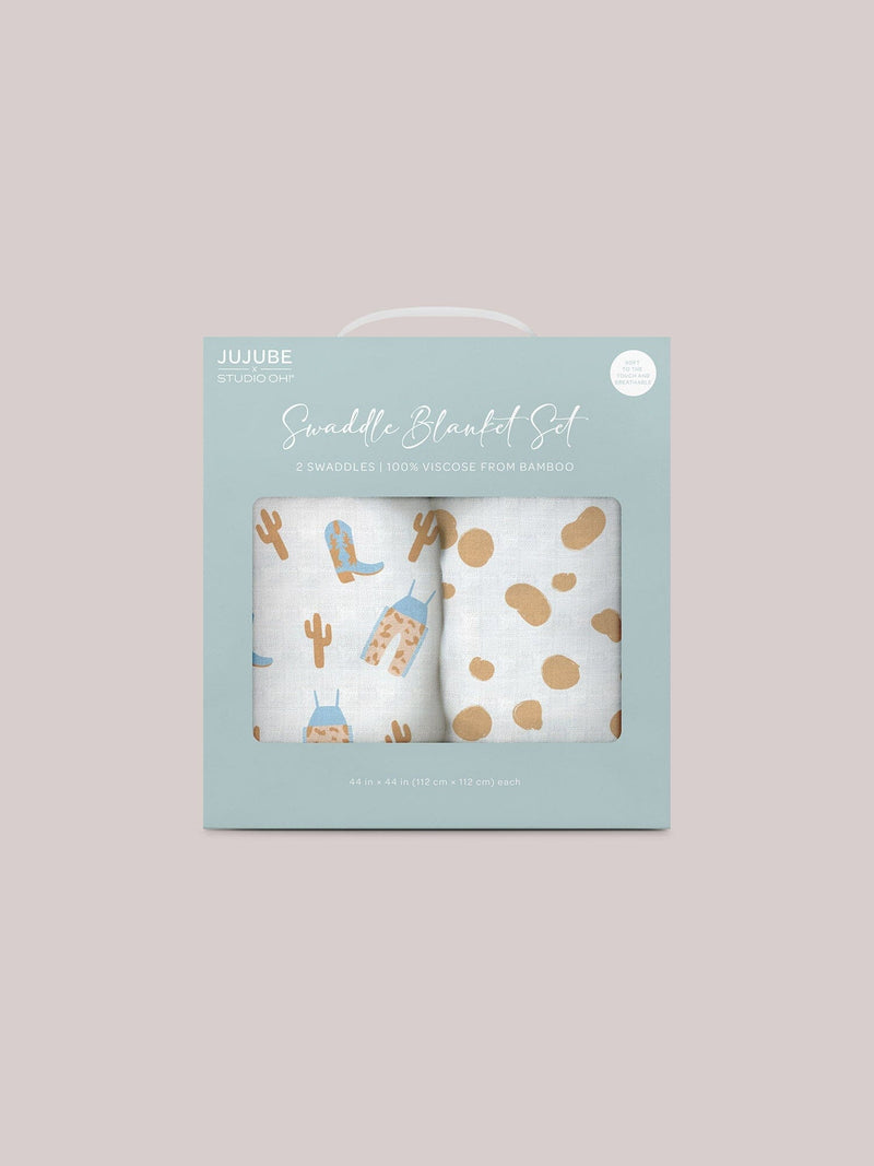 JuJuBe Swaddle Blanket Set - Howdy Partner Blue