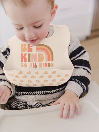 JuJuBe Silicone Bib - Be Kind Rainbows