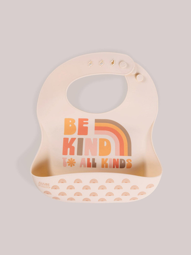 JuJuBe Silicone Bib - Be Kind Rainbows