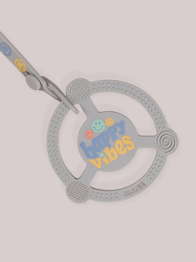 JuJuBe Silicone Teether Ring - Happy Baby Vibes