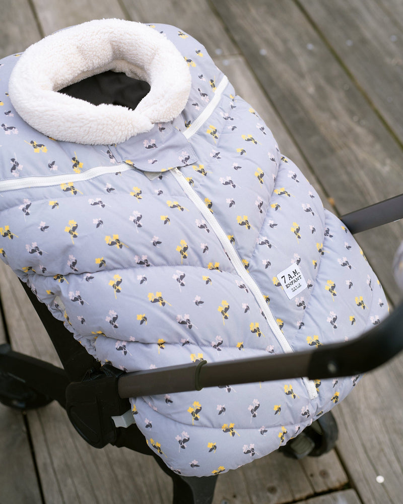 7AMEnfant Car Seat Cocoon - Benji Prints Sherpa