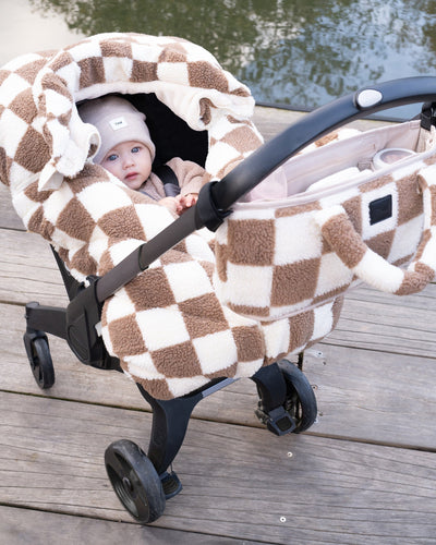 7AMEnfant Car Seat Cocoon - Checker Berber