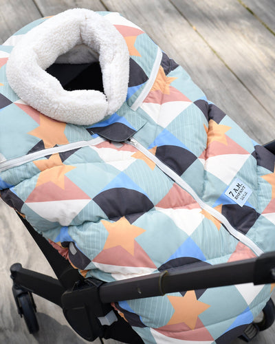 7AMEnfant Car Seat Cocoon - Benji Prints Sherpa