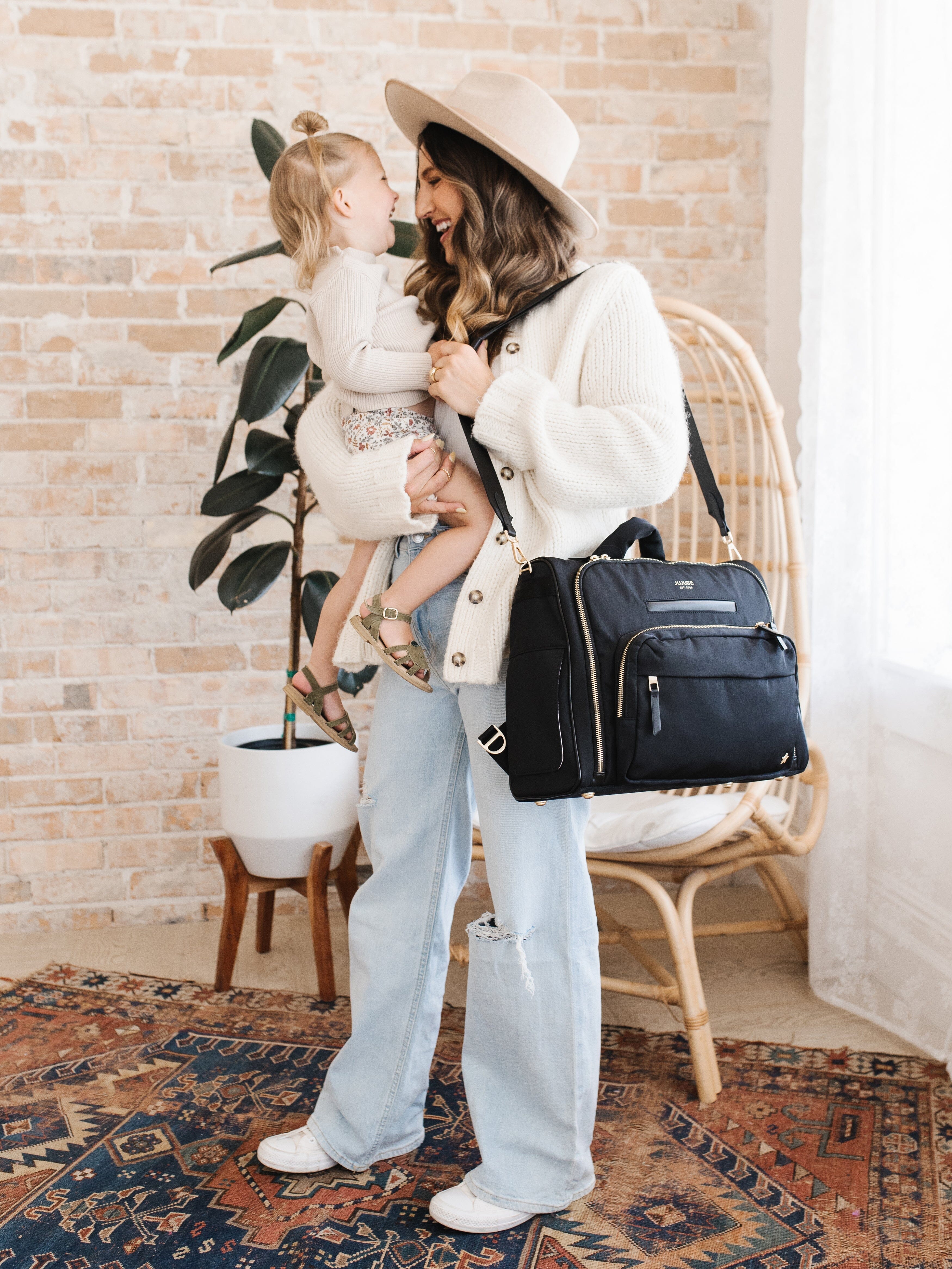 JuJuBe Satchel Diaper Bag - Black- Strolleria