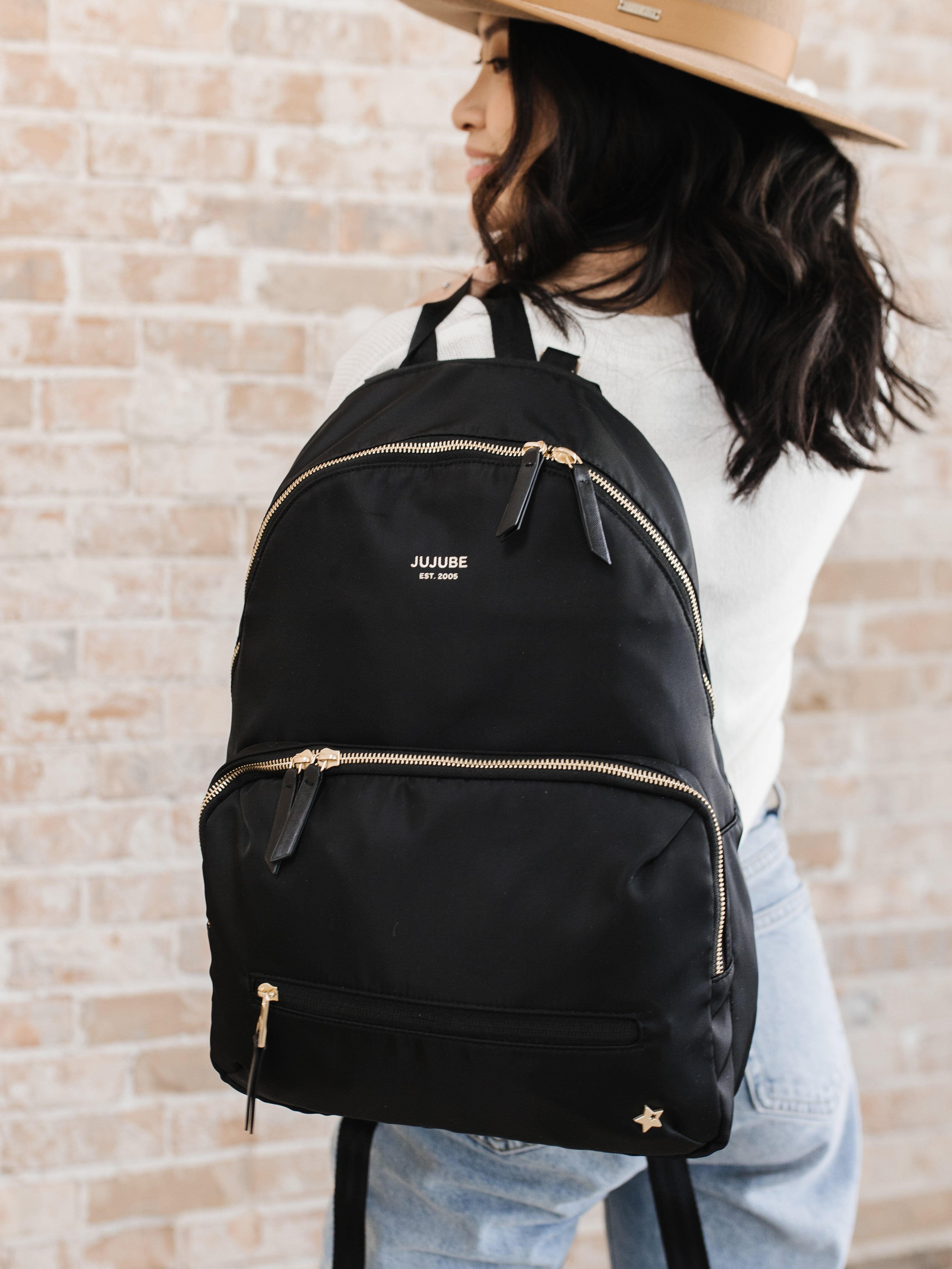 JuJuBe Everyday Diaper Backpack - Black- Strolleria