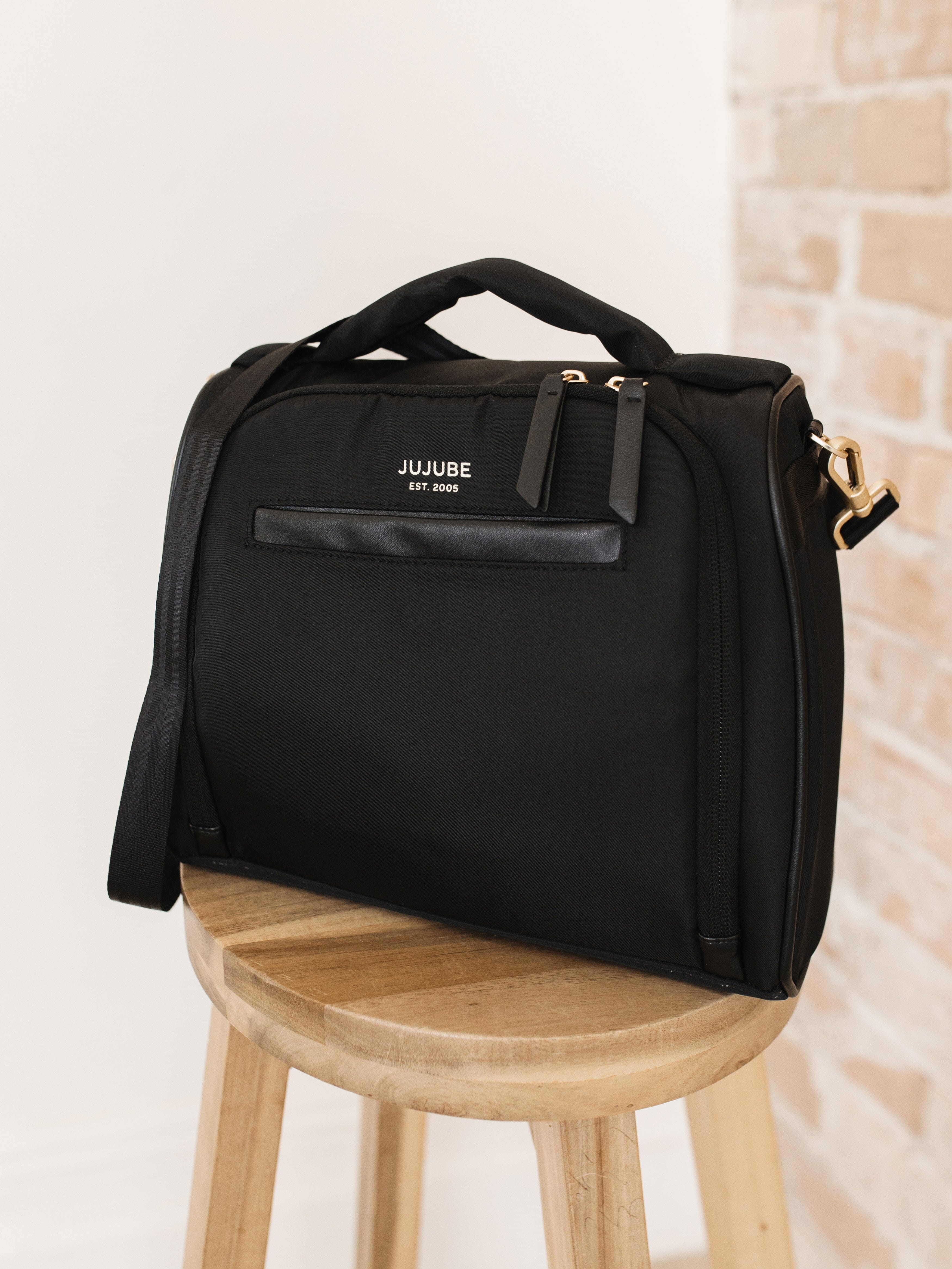 JuJuBe Satchel Diaper Bag - Black- Strolleria