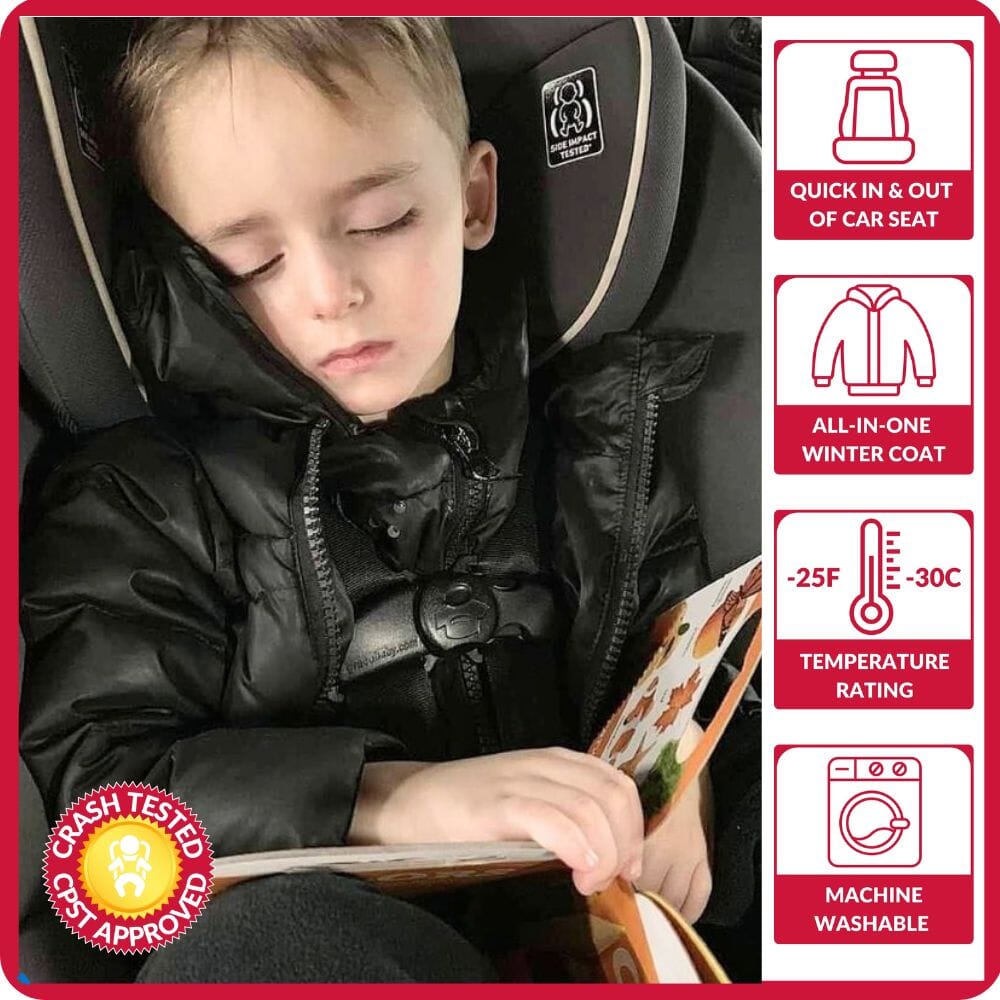 Onekid Car Seat Coat | The Road Coat Down - Black- Strolleria