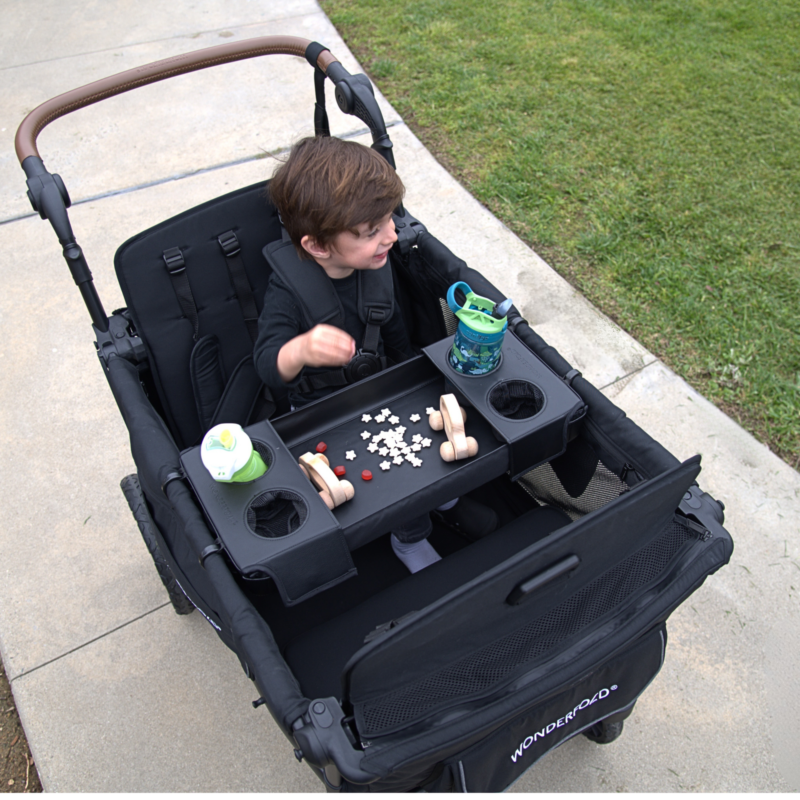WonderFold Flex Snack Tray for L2 - Black- Strolleria