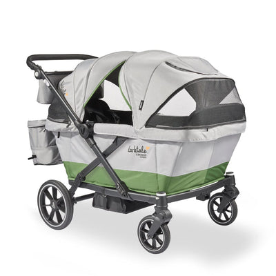 Larktale Caravan Coupe Quad Stroller / Wagon - Gray/Green